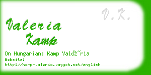 valeria kamp business card